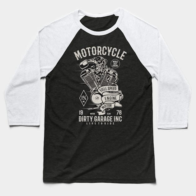 Motorcycle - Full Speed Engine Engine Baseball T-Shirt by Hariolf´s Mega Store